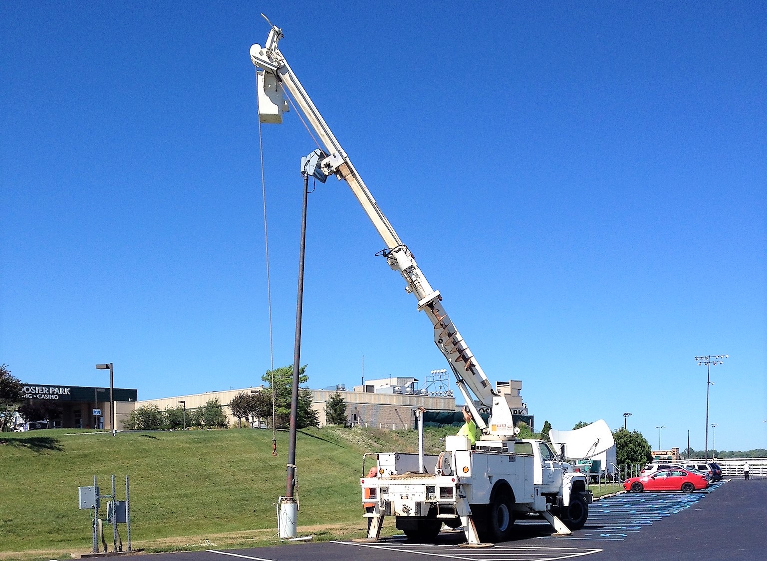 Hoosier Park lighting installation